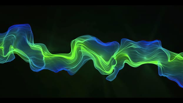 Abstract Digital Wave And Smoke Flow Background