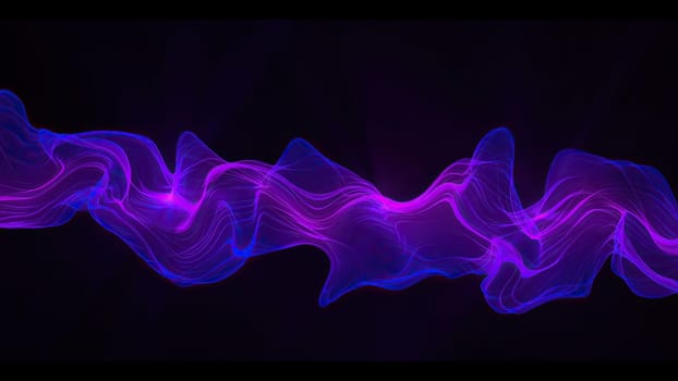Abstract Digital Wave And Smoke Flow Background