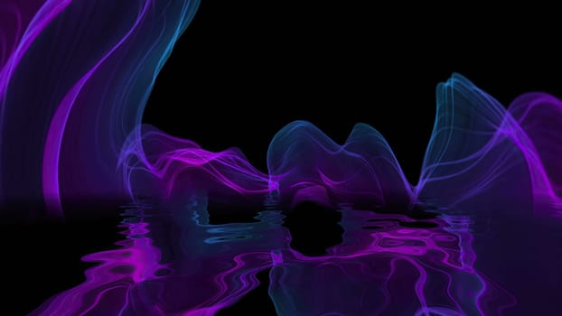 Abstract Digital Wave And Smoke Flow