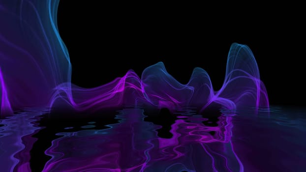 Abstract Digital Wave And Smoke Flow