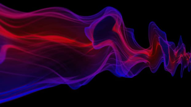 Abstract Digital Wave And Smoke Flow