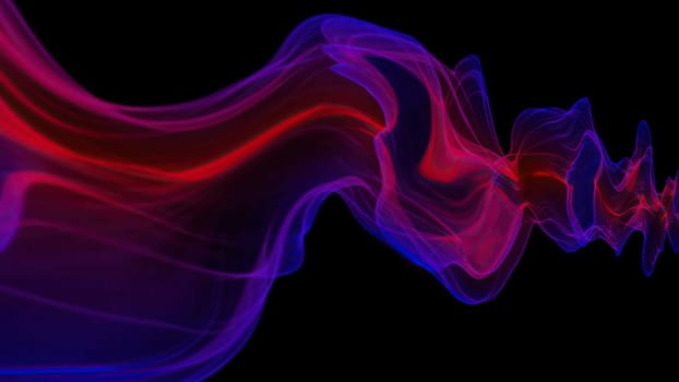 Abstract Digital Wave And Smoke Flow