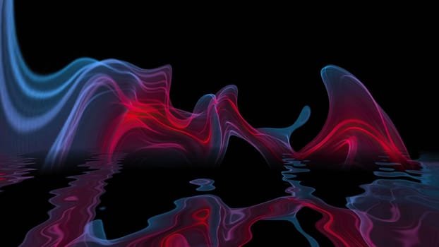 Abstract Digital Wave And Smoke Flow