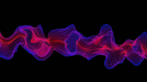 Abstract Digital Wave And Smoke Flow