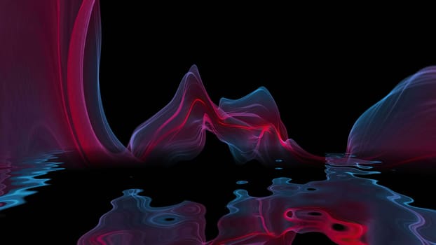 Abstract Digital Wave And Smoke Flow
