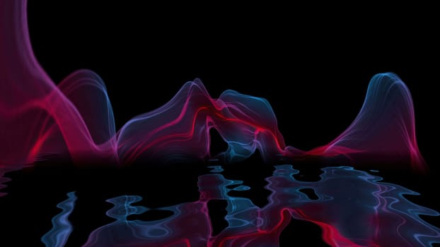Abstract Digital Wave And Smoke Flow