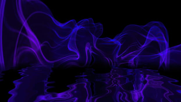 Abstract Digital Wave And Smoke Flow