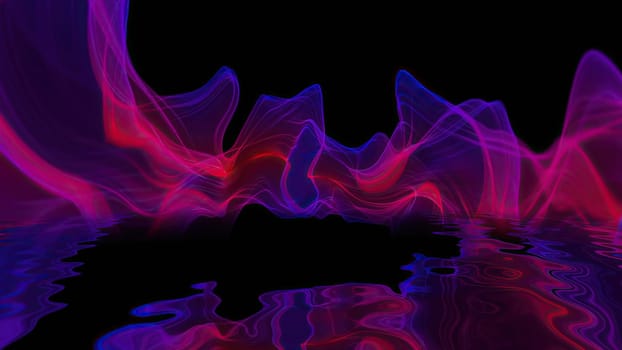 Abstract Digital Wave And Smoke Flow