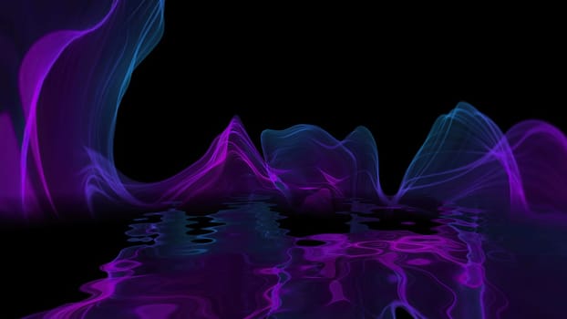 Abstract Digital Wave And Smoke Flow
