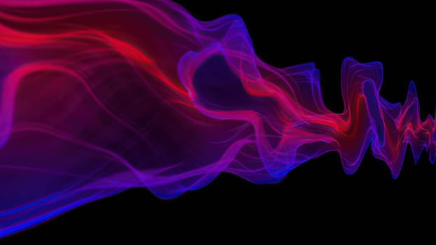 Abstract Digital Wave And Smoke Flow