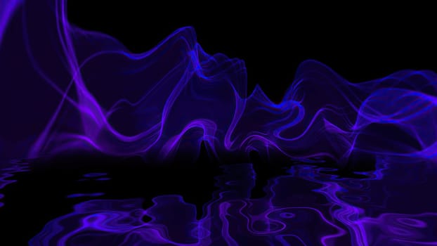 Abstract Digital Wave And Smoke Flow