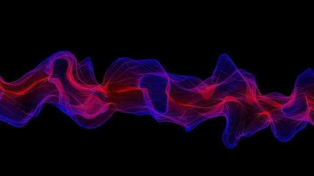Abstract Digital Wave And Smoke Flow