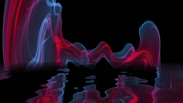 Abstract Digital Wave And Smoke Flow