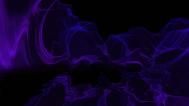 Abstract Digital Wave And Smoke Flow