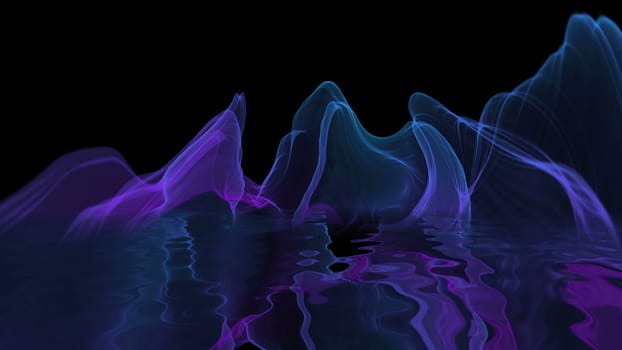 Abstract Digital Wave And Smoke Flow