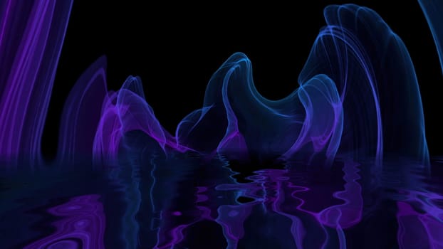 Abstract Digital Wave And Smoke Flow