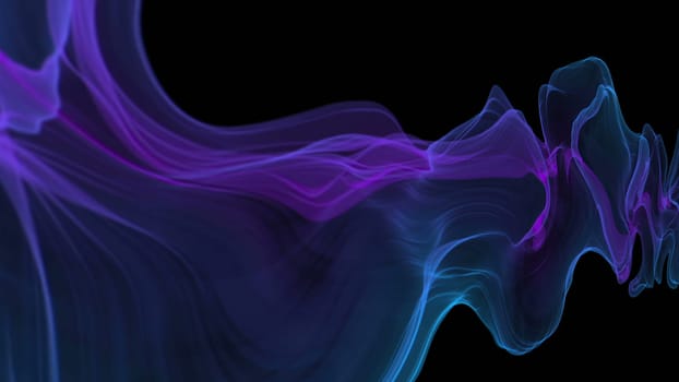 Abstract Digital Wave And Smoke Flow