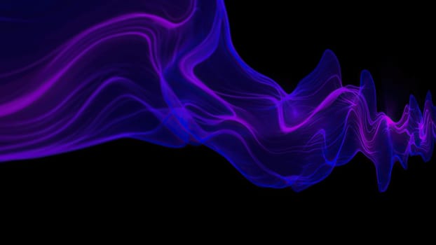 Abstract Digital Wave And Smoke Flow