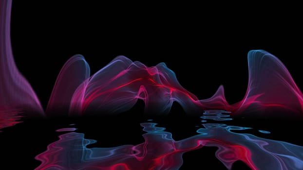 Abstract Digital Wave And Smoke Flow