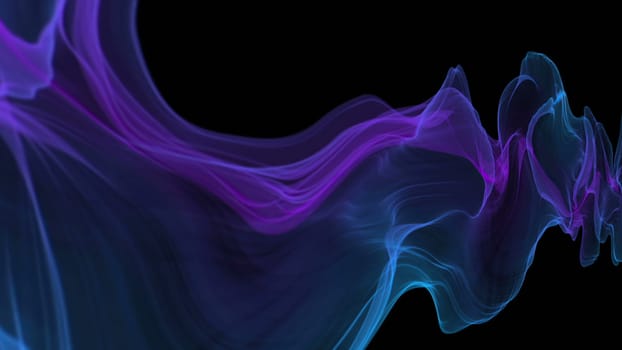Abstract Digital Wave And Smoke Flow