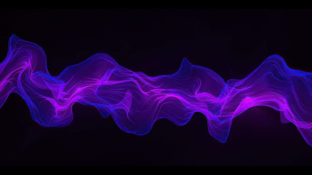 Abstract Digital Wave And Smoke Flow Background
