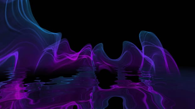 Abstract Digital Wave And Smoke Flow