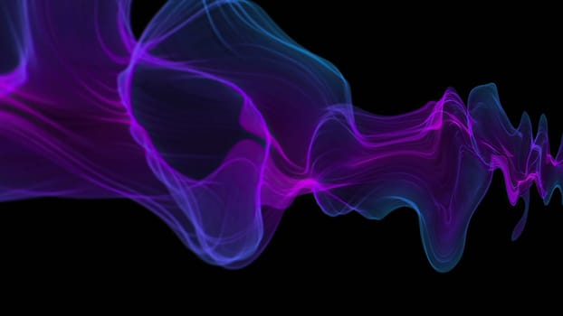 Abstract Digital Wave And Smoke Flow
