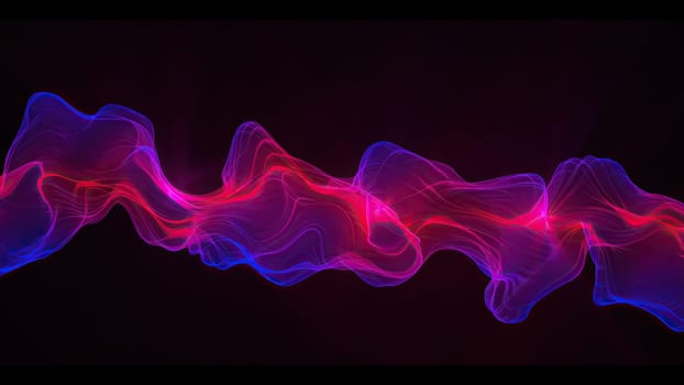 Abstract Digital Wave And Smoke Flow Background