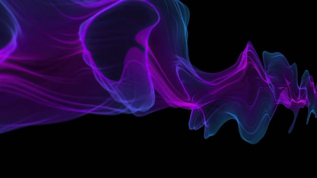 Abstract Digital Wave And Smoke Flow