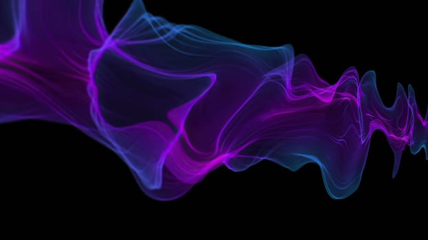 Abstract Digital Wave And Smoke Flow