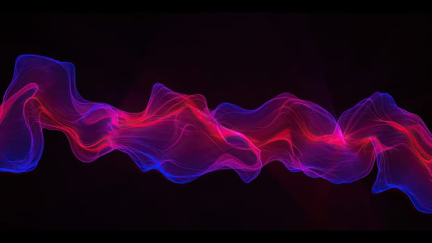 Abstract Digital Wave And Smoke Flow Background
