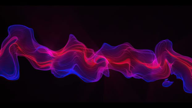 Abstract Digital Wave And Smoke Flow Background