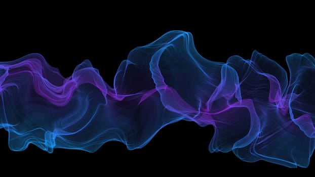 Abstract Digital Wave And Smoke Flow Background