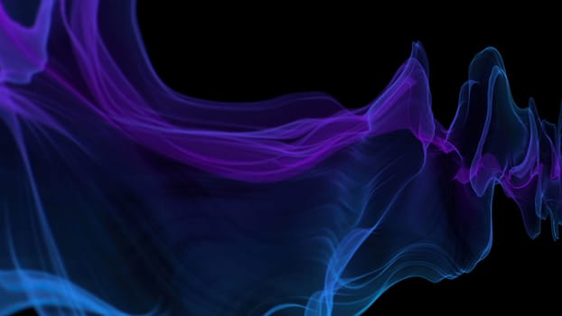 Abstract Digital Wave And Smoke Flow