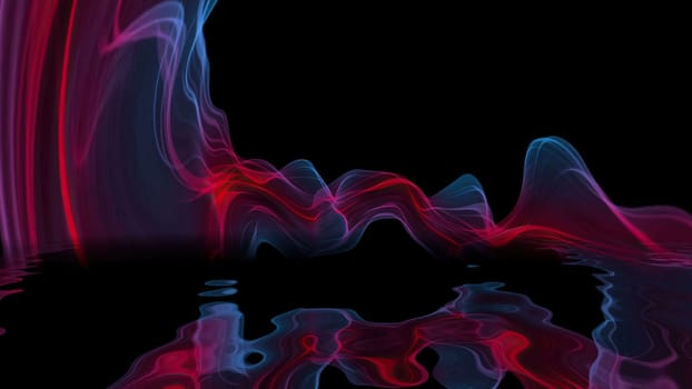 Abstract Digital Wave And Smoke Flow