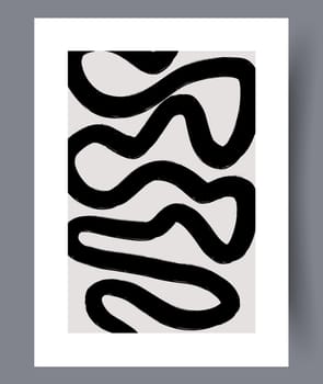 Scandinavian abstract vector print set. Minimalistic abstract wall art background for print. Scandinavian vector style.