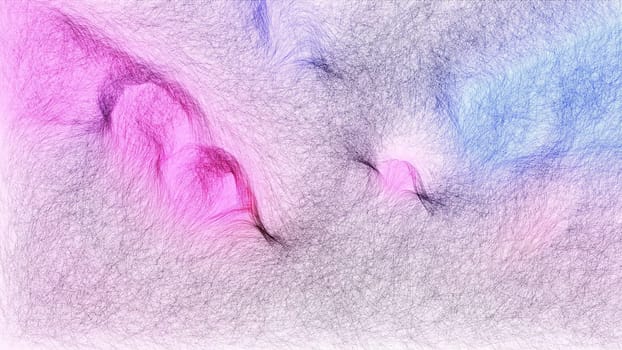 Color threads hand draw digital art illustration,Color threads hand draw digital art illustration
