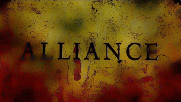 Alliance text hand draw digital art illustration,Alliance text hand draw digital art illustration