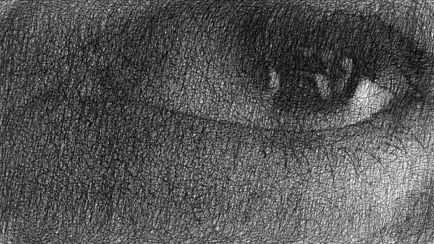 Human eye hand draw digital art illustration,Human eye hand draw digital art illustration