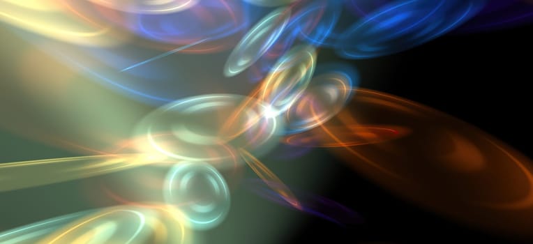 Shining Lights And Spheres Background