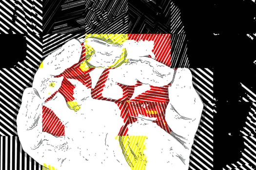 Artwork of abstract composition made with shapes and elements,Artwork of abstract composition made with shapes and elements