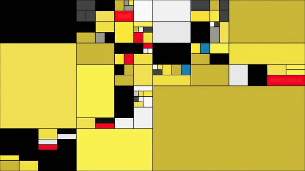 Colorful rectangles mondrian style art illustration