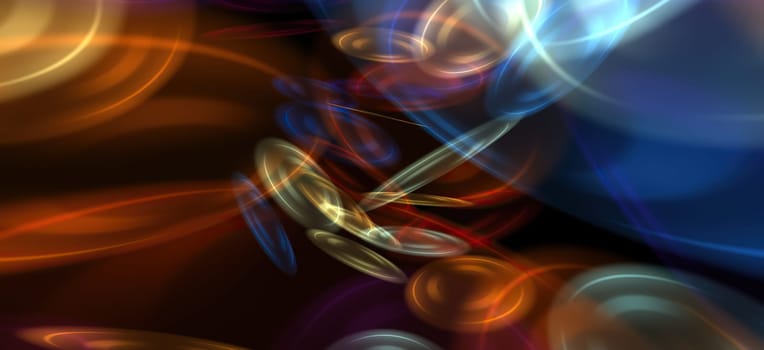 Shining Lights And Spheres Background