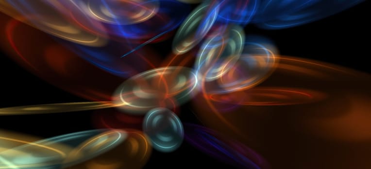 Shining Lights And Spheres Background
