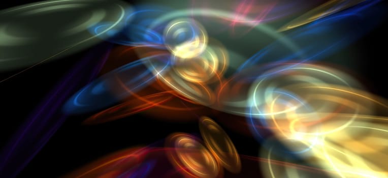 Shining Lights And Spheres Background