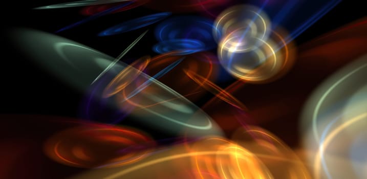 Shining Lights And Spheres Background