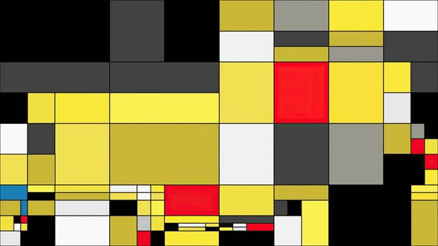 Colorful rectangles mondrian style art illustration