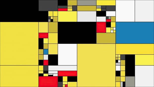 Colorful rectangles mondrian style art illustration