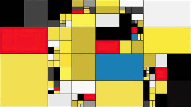 Colorful rectangles mondrian style art illustration