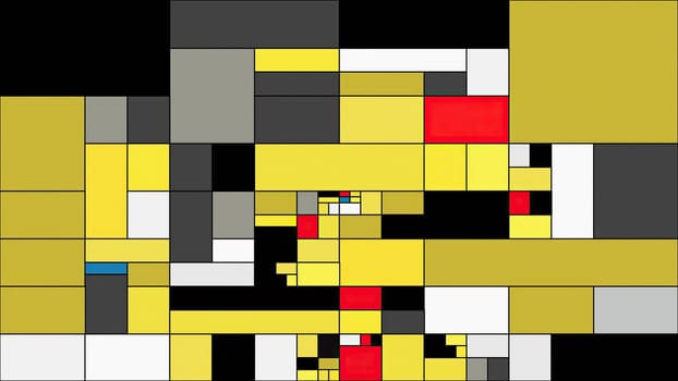 Colorful rectangles mondrian style art illustration